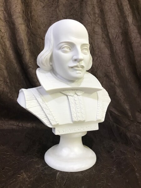 Sculpture Bust of William Shakespeare Statue Figurine Head Portriat